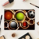 Sport Ball Tennis Golf Football Cosmetic Bag (Large) Back