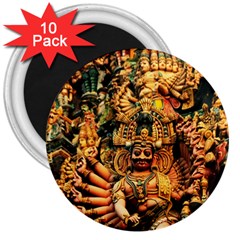 Sculpture Art Temple Tower 3  Magnets (10 Pack)  by Pakrebo