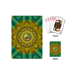 Mandala In Peace And Feathers Playing Cards (mini) by pepitasart