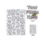 Doodle Pattern Playing Cards Double Sided (Mini) Back