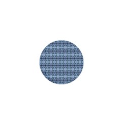 Cute Flowers Pattern Pastel Blue 1  Mini Buttons by BrightVibesDesign