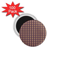 Ornate Oval Pattern Brown Blue 1 75  Magnets (100 Pack)  by BrightVibesDesign