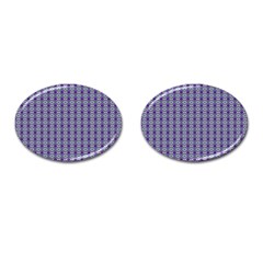 Ornate Oval Pattern Purple Green Cufflinks (oval) by BrightVibesDesign