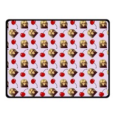 Doll And Cherries Pattern Fleece Blanket (small) by snowwhitegirl