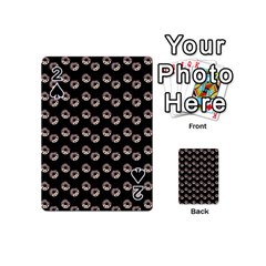 Kawaii Dougnut Black Pattern Playing Cards 54 Designs (mini) by snowwhitegirl