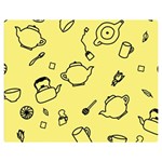 Tea Seamless Pattern Teatime Double Sided Flano Blanket (Medium)  60 x50  Blanket Back