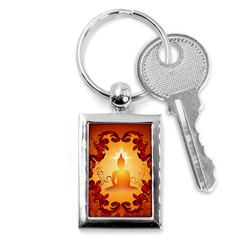 Buddah With Light Effect Key Chain (rectangle) by FantasyWorld7