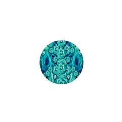 Happy Florals  Giving  Peace Ornate In Green 1  Mini Buttons by pepitasart