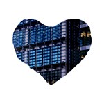 Abstract Architecture Background Standard 16  Premium Flano Heart Shape Cushions Back