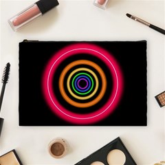 Neon Light Abstract Cosmetic Bag (large) by Bajindul