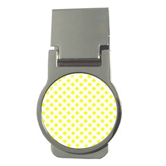 Yellow White Money Clips (round)  by HermanTelo