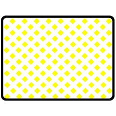 Yellow White Double Sided Fleece Blanket (large)  by HermanTelo