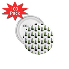 Cactus White Pattern 1 75  Buttons (100 Pack)  by snowwhitegirl