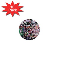 Graffiti Wall Background 1  Mini Magnet (10 Pack)  by Pakrebo