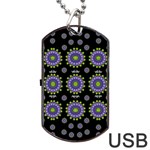 Lilies And Decorative Stars Of Freedom Dog Tag USB Flash (One Side) Front