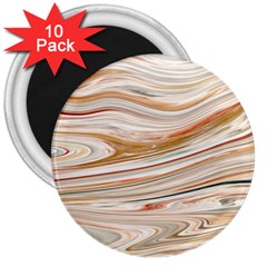Brown And Yellow Abstract Painting 3  Magnets (10 Pack)  by Pakrebo