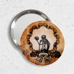 Awesome Skeleton With Skulls 2 25  Handbag Mirrors by FantasyWorld7