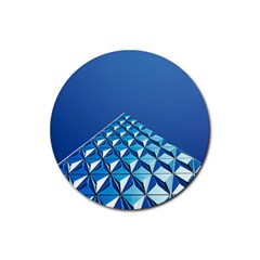 Art Building Pattern Abstract Rubber Coaster (round)  by Pakrebo