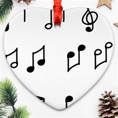 Piano Notes Music Ornament (heart) by HermanTelo