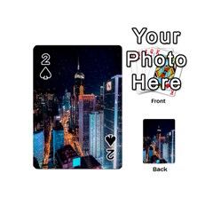 High Rise Buildings With Lights Playing Cards 54 Designs (mini) by Pakrebo