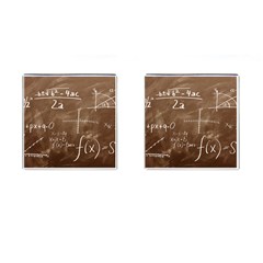 Mathematics Brown Cufflinks (square) by snowwhitegirl