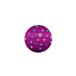 Snowflakes Winter Christmas Purple 1  Mini Magnets Front