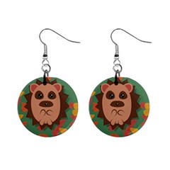 Hedgehog Animal Cute Cartoon Mini Button Earrings by Sudhe