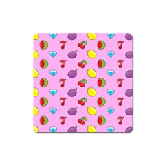 Slot Machine Wallpaper Square Magnet by HermanTelo