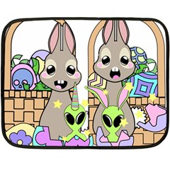 Graphic Kawaii Bunnies Fleece Blanket (mini) by Sudhe
