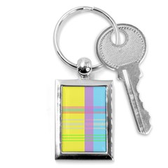 Easter Background Easter Plaid Key Chain (rectangle) by Simbadda