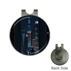 Lighted Tower Beside Building Hat Clips With Golf Markers by Simbadda
