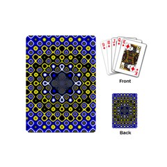 Digital Art Background Yellow Blue Playing Cards Single Design (mini) by Sudhe