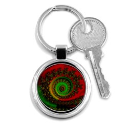 Abstract Fractal Pattern Artwork Art Key Chain (round) by Sudhe