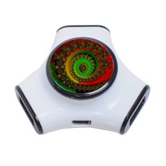 Abstract Fractal Pattern Artwork Art 3-port Usb Hub by Sudhe