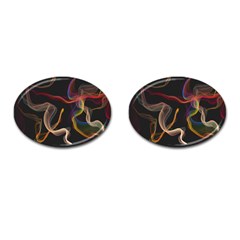 Abstract Smoke                      Cufflinks (oval) by LalyLauraFLM