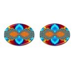 Artwork Digital Art Fractal Colors Cufflinks (Oval) Front(Pair)