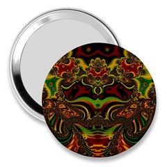 Fractal Art Artwork Design Art Pattern 3  Handbag Mirrors by Pakrebo
