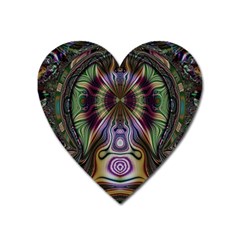 Digital Art Fractal Artwork Heart Magnet by Pakrebo