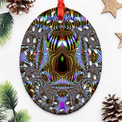 Art Artwork Fractal Digital Art Oval Filigree Ornament (two Sides) by Pakrebo
