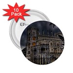Castle Mansion Architecture House 2.25  Buttons (10 pack)  Front
