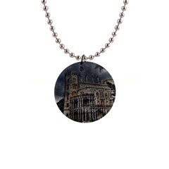 Castle Mansion Architecture House 1  Button Necklace by Wegoenart