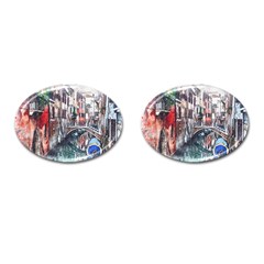 Venice Water Laguna Italy Cufflinks (oval) by Wegoenart