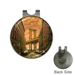 Architecture Buildings City Bridge Hat Clips With Golf Markers by Wegoenart