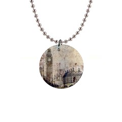 London Westminster Bridge Building 1  Button Necklace by Wegoenart
