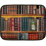 Books Library Bookshelf Bookshop Fleece Blanket (Mini) 35 x27  Blanket