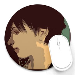 Punk Face Round Mousepads by snowwhitegirl