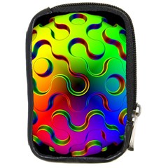 Ball Sphere Digital Art Fractals Compact Camera Leather Case by Pakrebo