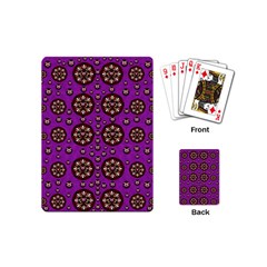 Hearts Of Metal And Flower Wreaths In Love Playing Cards Single Design (mini) by pepitasart