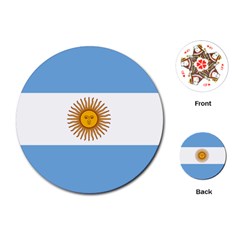 Argentina Flag Playing Cards Single Design (round) by FlagGallery