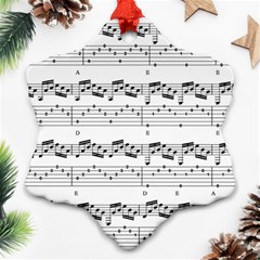 Notes Lines Music Ornament (snowflake) by Mariart